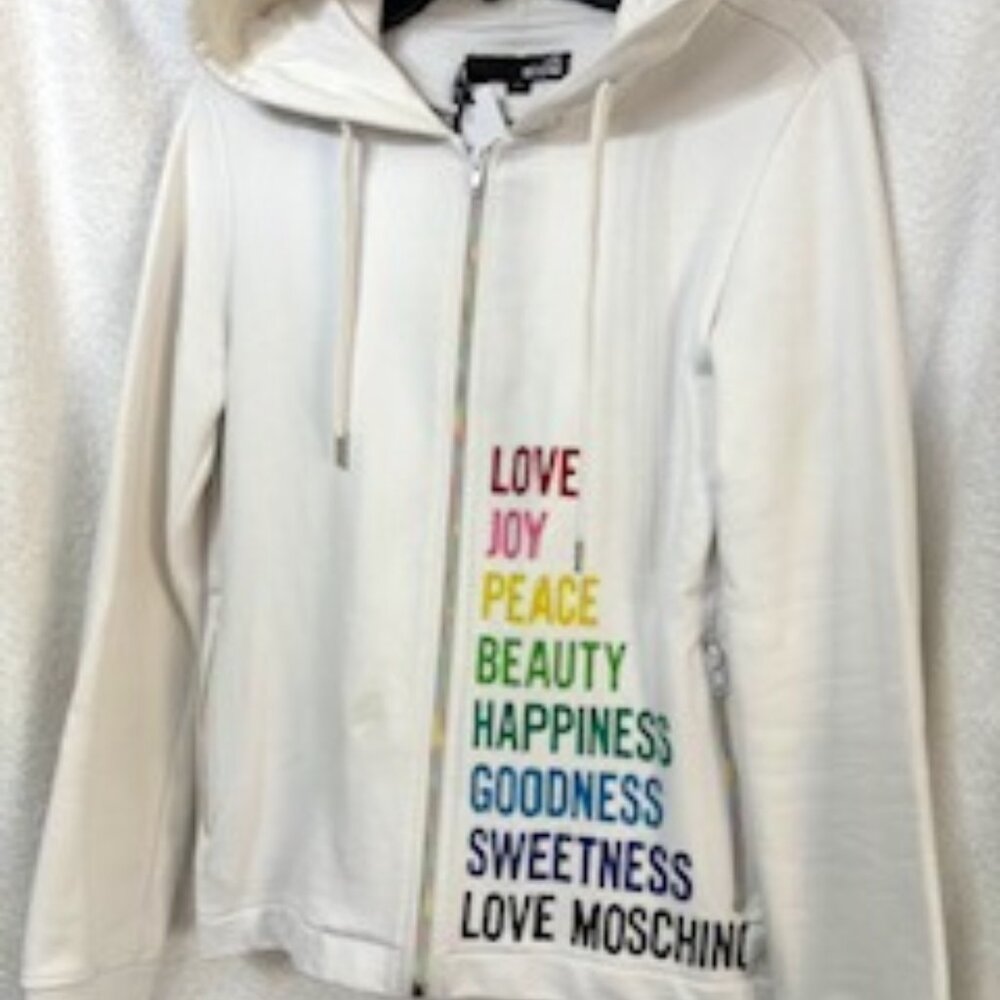 Love Moschino Rainbow cotton hoodie NWT Size 4 US